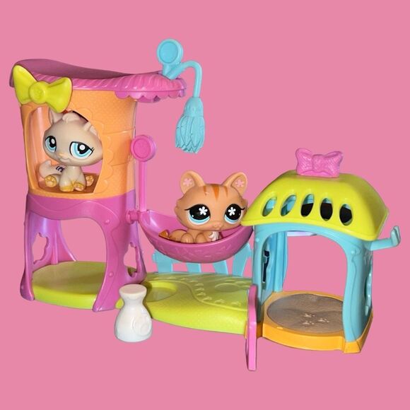 LPS Littlest Pet Shop Small Kitten Cat Playset & Figures B16 - Picture 1 of 7